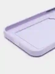 Лавандовый силиконовый чехол для Apple iPhone 12 Pro Max,(Айфон 12про макс), с карманом для карт
