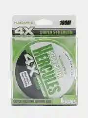 Плетенка 100 м, Kaida Hercules Neon Green 4X, плетеный шнур для рыбалки, леска