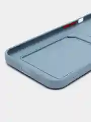Синий меланж силиконовый чехол для Apple iPhone 12 Pro Max,(Айфон 12про макс), с карманом для карт