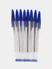 Ручки шариковые синие STAFF Basic Budget BP-05, 8 штук, узел 1 мм, линия 0,5 мм, 143874