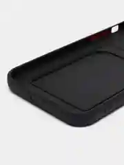 Черный силиконовый чехол для Apple iPhone 12 Pro Max,(Айфон 12про макс), с карманом для карт