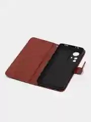 Багровый чехол-книжка с магнитной застежкой для Xiaomi 12T (Сяоми 12Т)