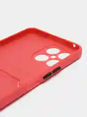 Коралловый силиконовый чехол для Honor X8 (Хонор Х8), с карманом для карт, прозрачный