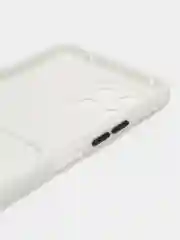 Белый чехол силиконовый для Xiaomi Mi 11 Lite, (Сяоми Ми 11 Лайт), с карман для карт, прозрачный