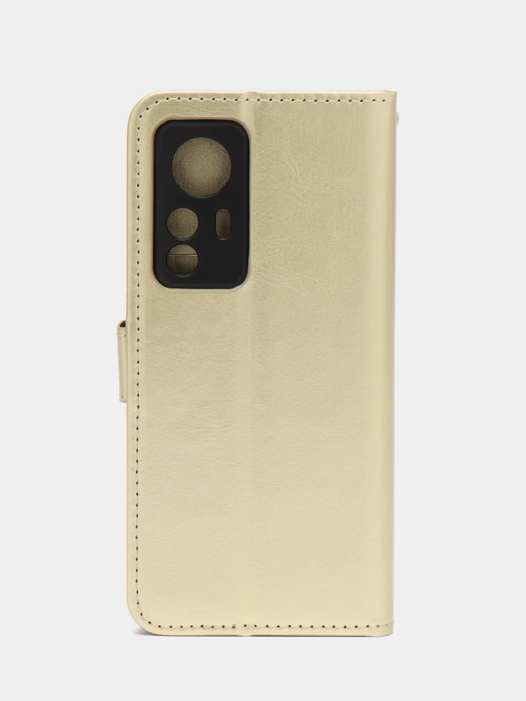 Золотой чехол-книжка с магнитной застежкой для Xiaomi 12T (Сяоми 12Т)