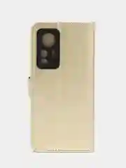 Золотой чехол-книжка с магнитной застежкой для Xiaomi 12T (Сяоми 12Т)