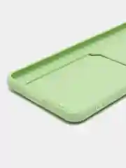 Зеленый силиконовый чехол для Apple iPhone 12 Pro Max,(Айфон 12про макс), с карманом для карт