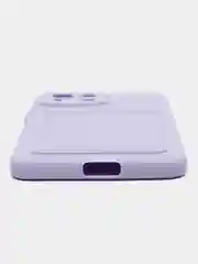 Лавандовый чехол силиконовый для Xiaomi Mi 11 Lite, (Сяоми Ми 11 Лайт), с карман для карт, прозрачный
