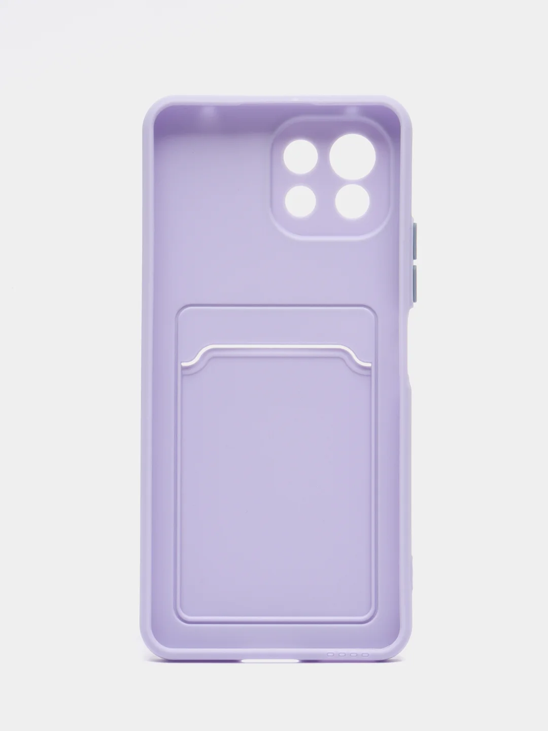 Лавандовый чехол силиконовый для Xiaomi Mi 11 Lite, (Сяоми Ми 11 Лайт), с карман для карт, прозрачный