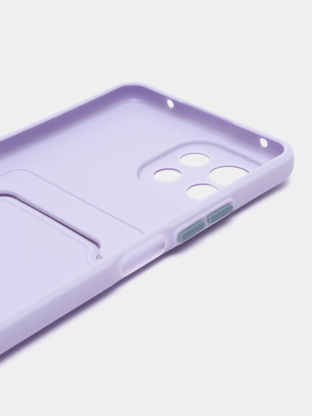 Лавандовый чехол силиконовый для Xiaomi Mi 11 Lite, (Сяоми Ми 11 Лайт), с карман для карт, прозрачный