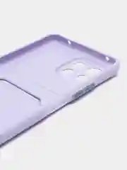 Лавандовый чехол силиконовый для Xiaomi Mi 11 Lite, (Сяоми Ми 11 Лайт), с карман для карт, прозрачный