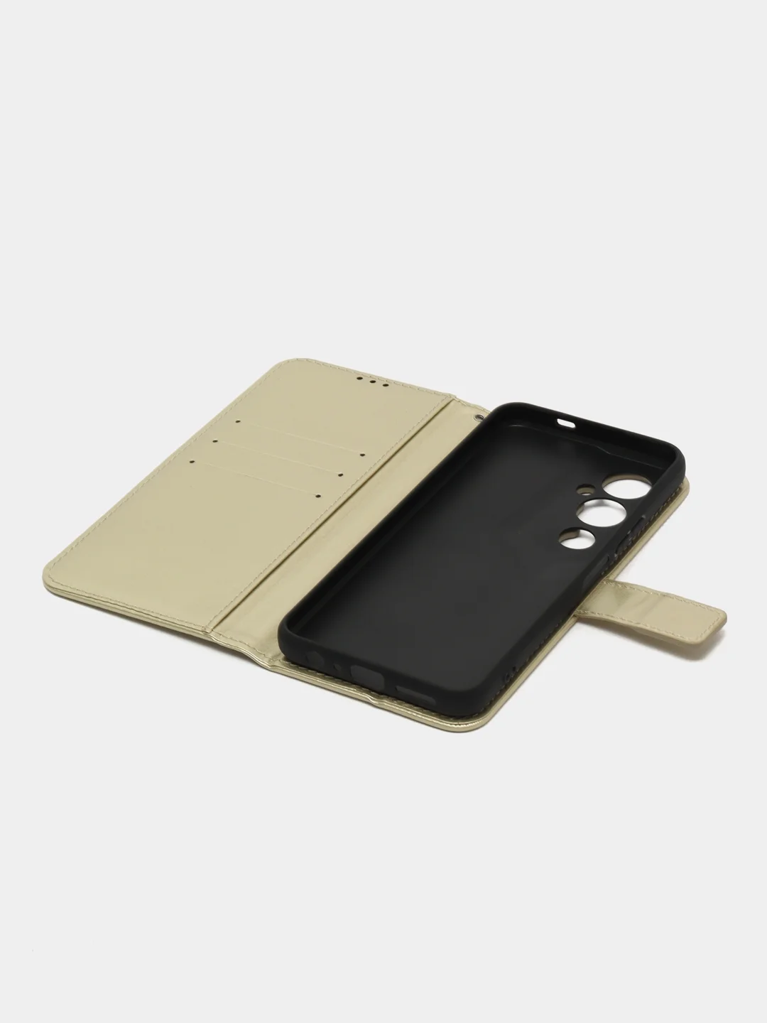 Золотой чехол-книжка с магнитной застежкой для Tecno POVA 4 Pro (Техно Пова 4 Про)