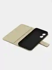 Золотой чехол-книжка с магнитной застежкой для Tecno POP 6 Pro (Техно Поп 6 Про)