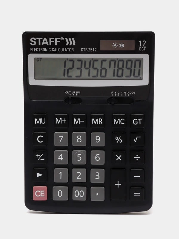 Калькулятор настольный электронный STAFF STF-2512 (170х125мм), 250136