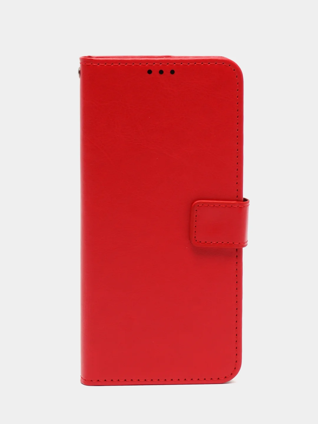 Красный чехол-книжка с магнитной застежкой для Tecno POP 6 Pro (Техно Поп 6 Про)