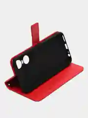 Красный чехол-книжка с магнитной застежкой для Tecno POP 6 Pro (Техно Поп 6 Про)