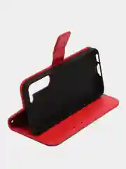 Красный чехол-книжка с магнитной застежкой для Samsung Galaxy S23, S23 Plus, S23 Ultra