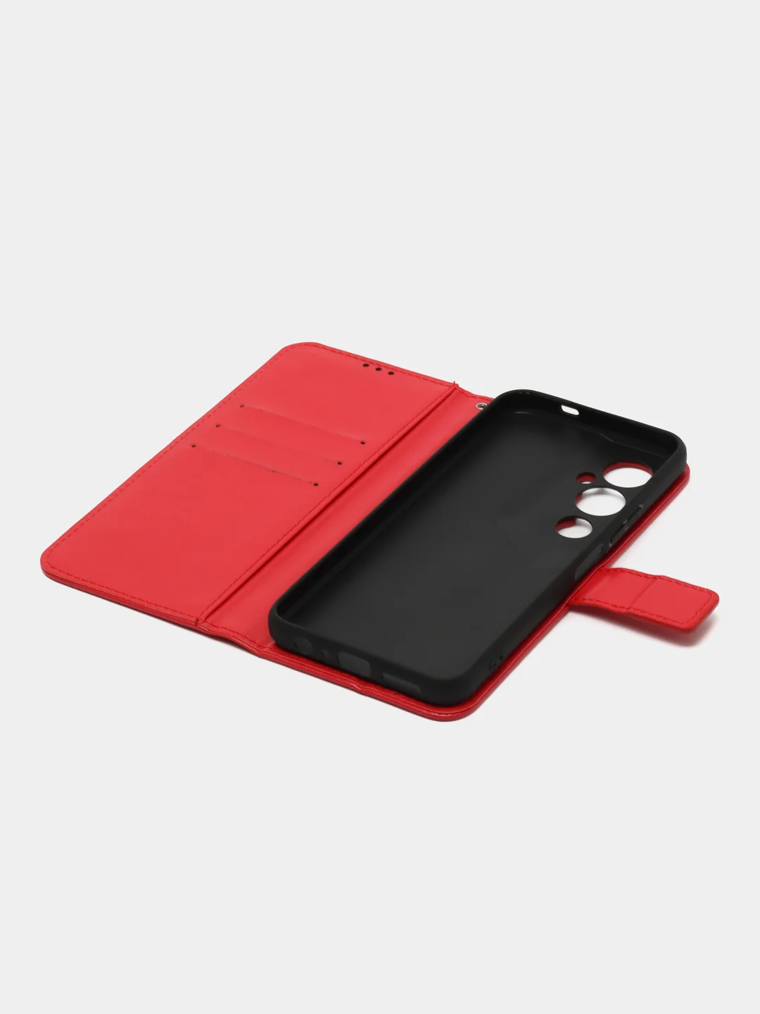 Красный чехол-книжка с магнитной застежкой для Tecno POVA 4 Pro (Техно Пова 4 Про)