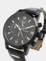 Черный мужские наручные часы Lige LG8932 с хронографом, в подарочной упаковке