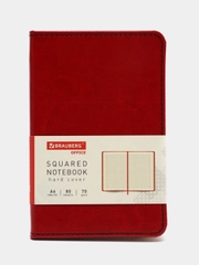 Блокнот для записей и рисования А6, BRAUBERG, экокожа, 80 листов, 113326