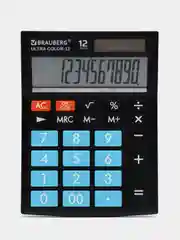 Калькулятор настольный электронный BRAUBERG ULTRA COLOR-12-BKBU (192x143мм), 250497