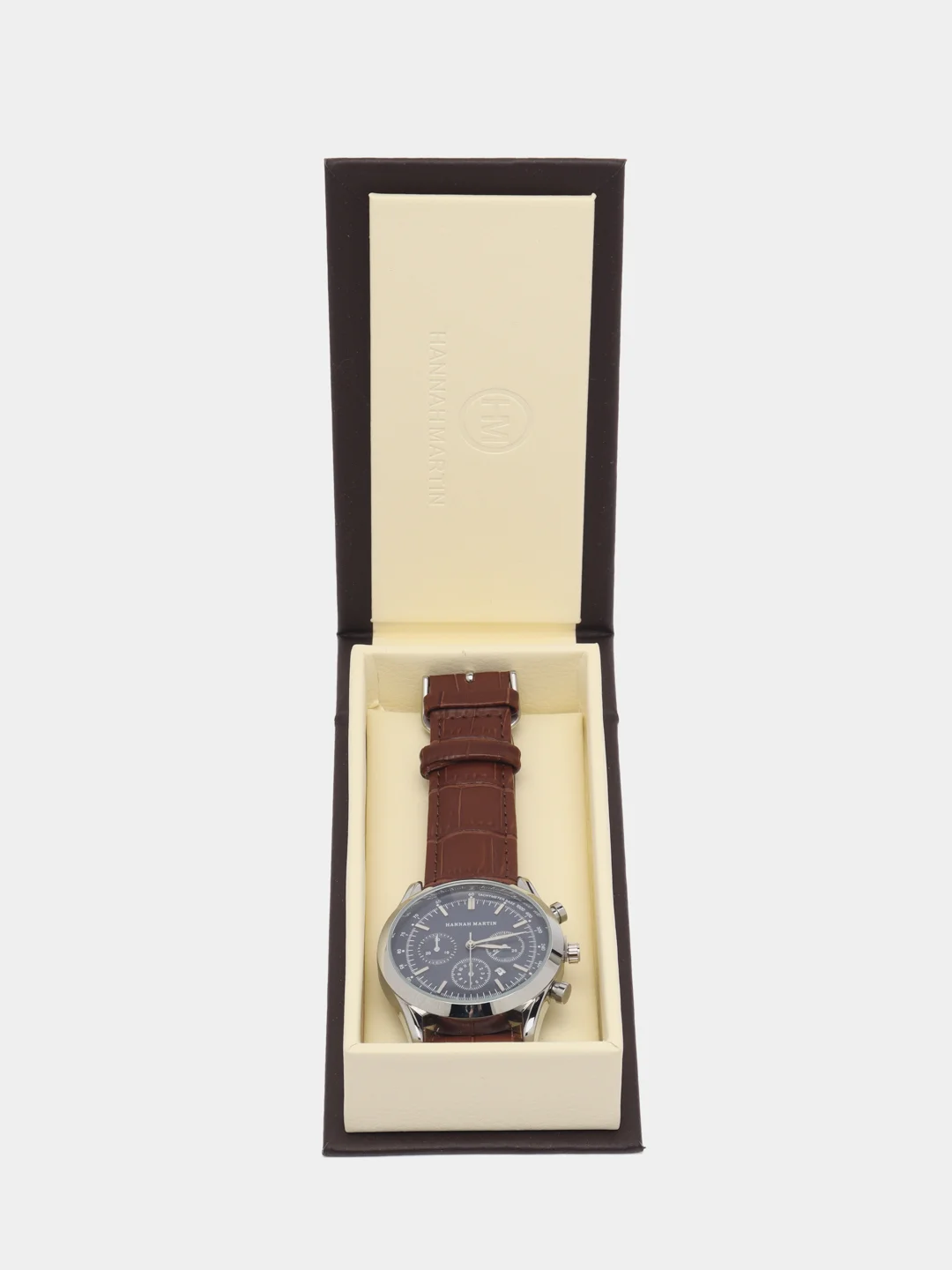 Коричневый мужские наручные часы Hannah Martin HM58190, в подарочной упаковке