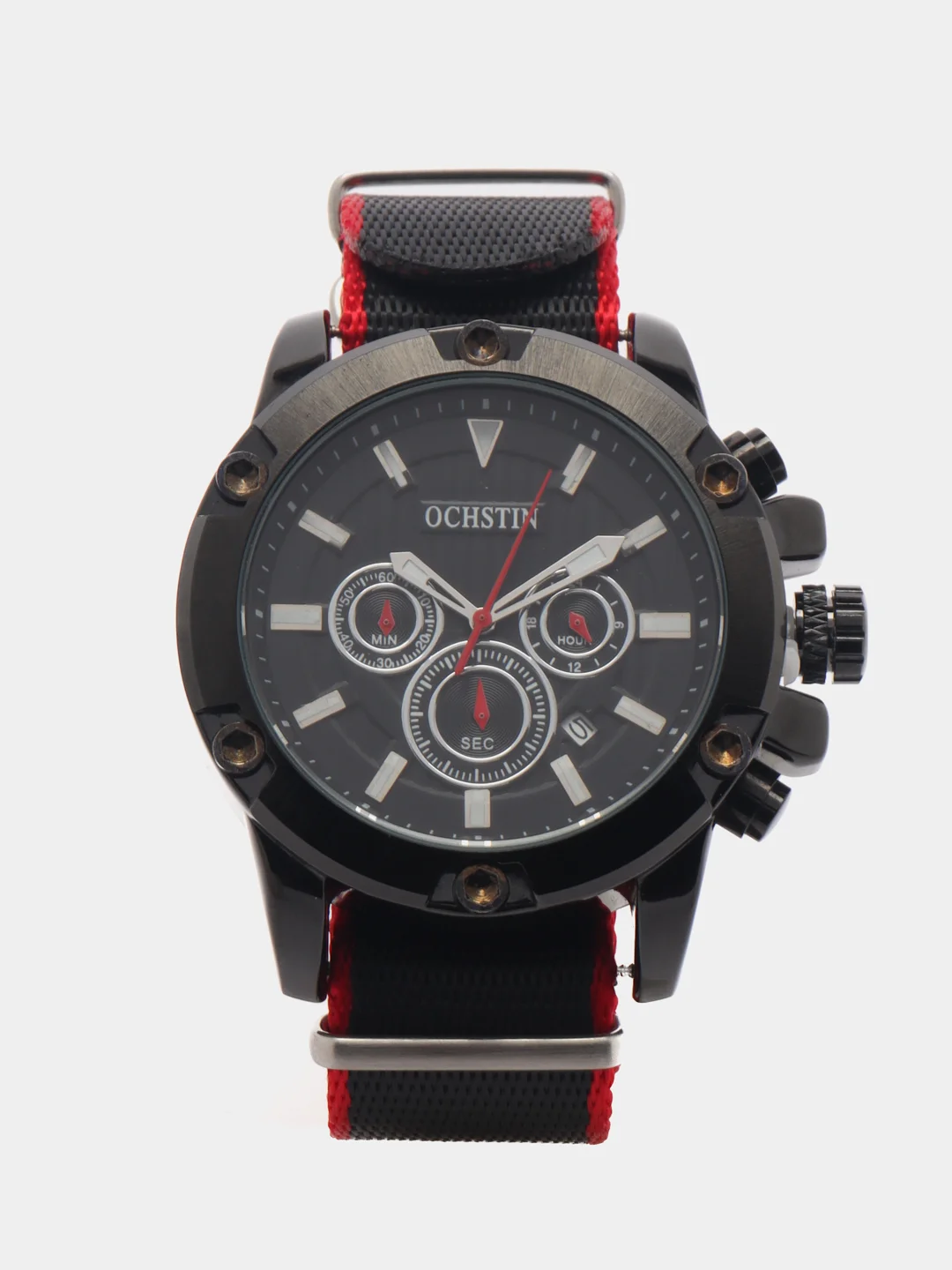Красный мужские наручные часы Ochstin 7075C с хронографом в подарочной упаковке