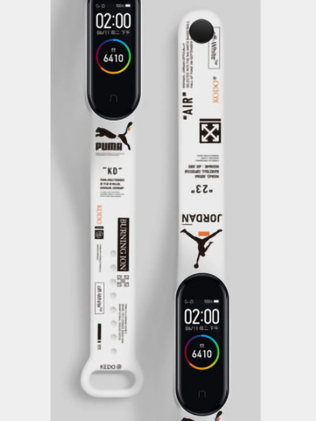 Алый ремешок для Xiaomi Mi Band 5, Mi Band 6  с рисунками