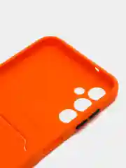 Оранжевый чехол для Samsung Galaxy A14 (Самсунг Галакси А14), с карманом для карт