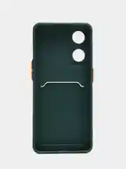 Зеленый силиконовый чехол для Oppo Reno 8T 4G, Оппо Рено 8Т, с карманом для карт