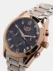 Серый мужские наручные часы Lige LG8912, с хронографом, в подарочной упаковке
