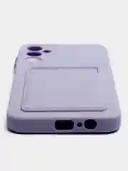 Сиреневый чехол для Samsung Galaxy A14 (Самсунг Галакси А14), с карманом для карт