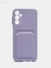 Сиреневый чехол для Samsung Galaxy A14 (Самсунг Галакси А14), с карманом для карт