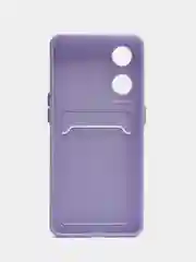 Сиреневый силиконовый чехол для Oppo Reno 8T 4G, Оппо Рено 8Т, с карманом для карт