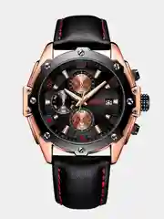 Черный наручные часы Megir ML2092G, с хронографом, мужские, в подарочной упаковке