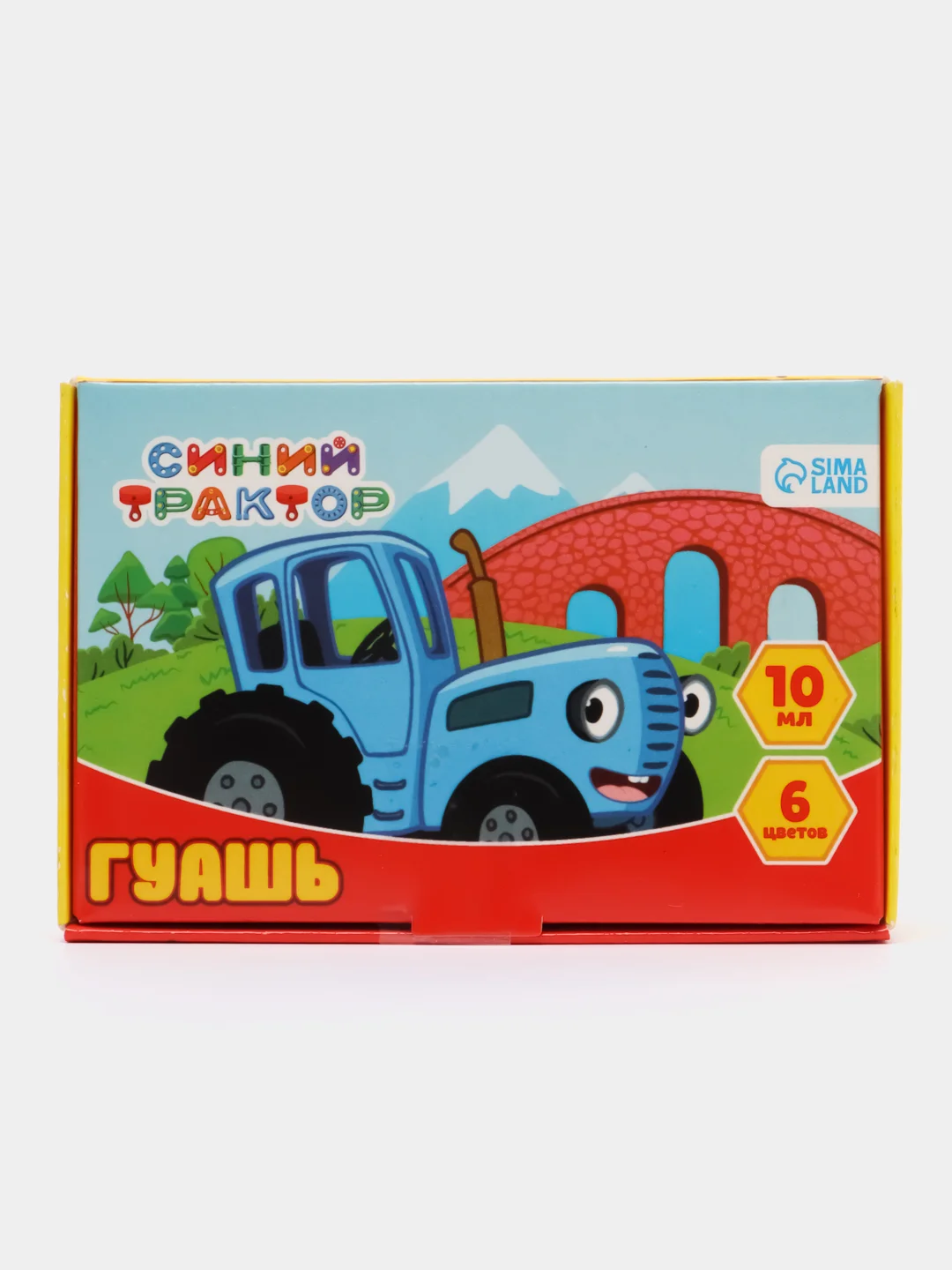 Синий гуашь "Любимые герои", 6 цветов по 10 мл