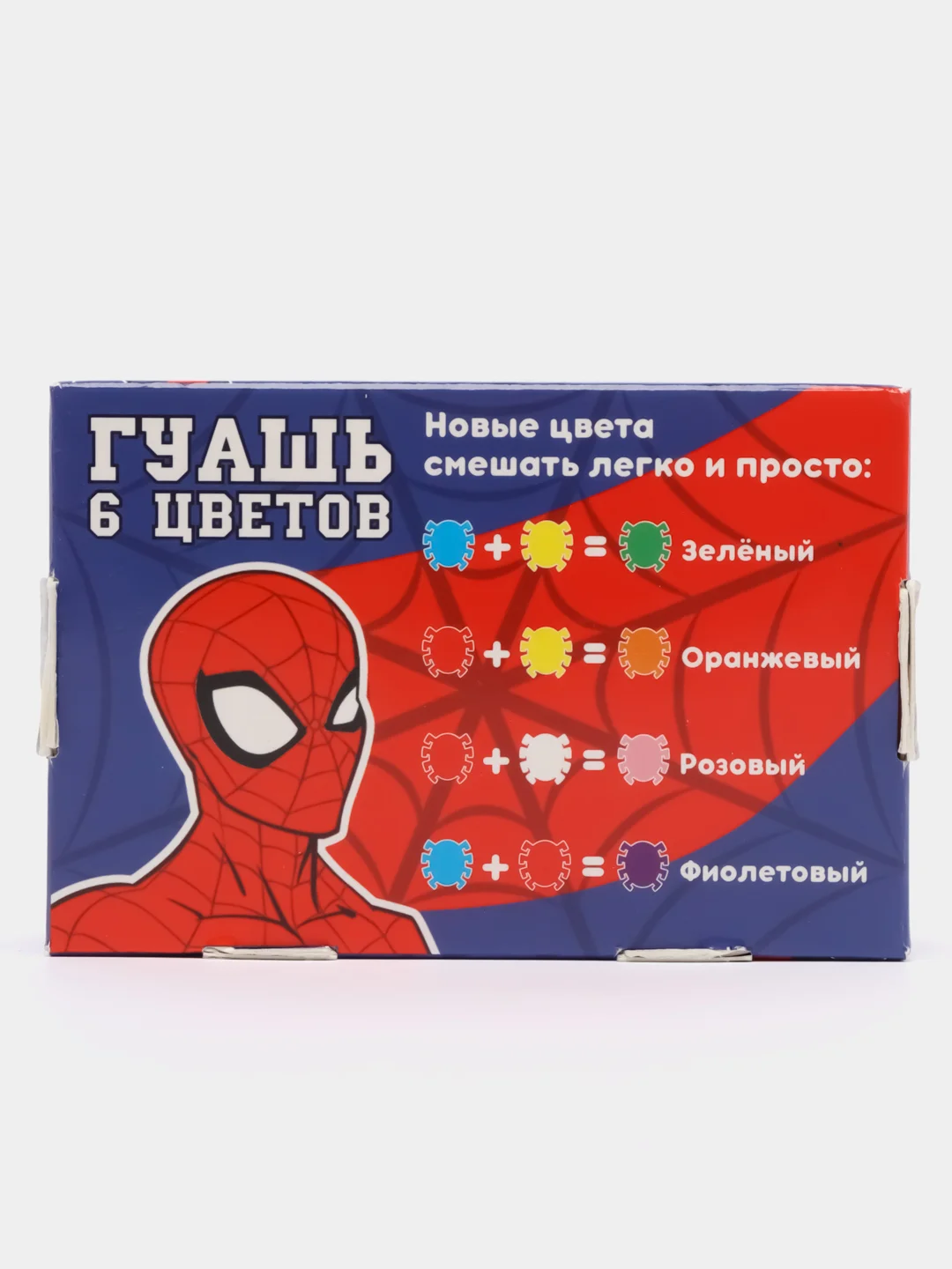 Белый гуашь "Любимые герои", 6 цветов по 10 мл