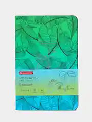 Блокнот-записная книжка, тетрадь для записей и рисования А6 Monstera, экокожа 80л, 112093