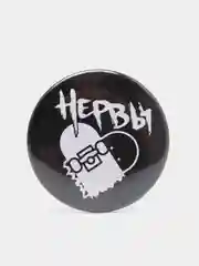Черный значок "Нервы", 37 мм