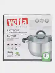 Кастрюля Vetta "Вена", со стеклянной крышкой, 20 х 11,5 см, 3,6 л