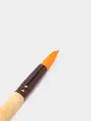 Кисточка (кисть) для рисования, СИНТЕТИКА, круглая, № 9 деревянная ручка, колпачок, 200849
