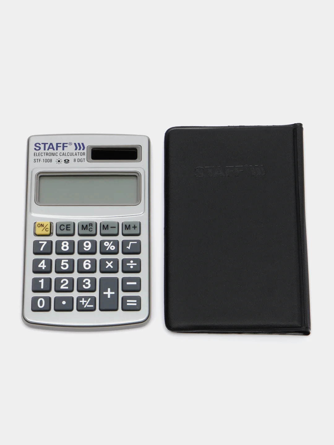 Калькулятор карманный маленький металлический STAFF STF-1008 (103х62мм), 8 разрядов,250115