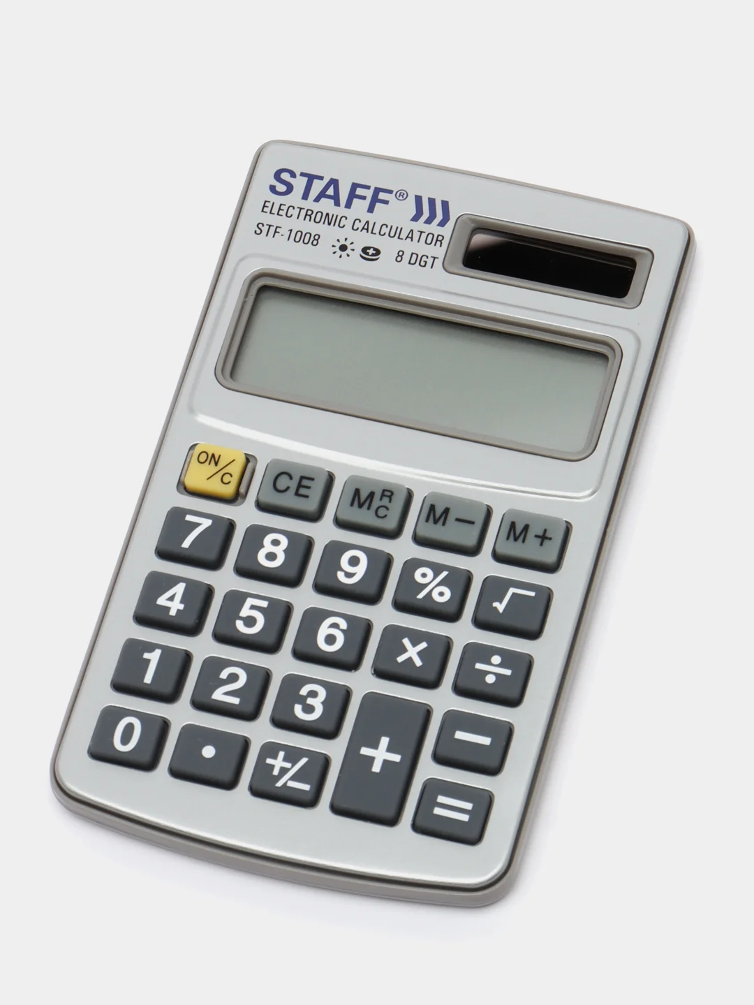Калькулятор карманный маленький металлический STAFF STF-1008 (103х62мм), 8 разрядов,250115