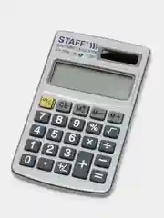 Калькулятор карманный маленький металлический STAFF STF-1008 (103х62мм), 8 разрядов,250115