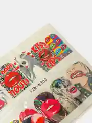 Черный слайдеры для дизайна ногтей Pin Up