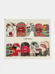 Черный слайдеры для дизайна ногтей Pin Up
