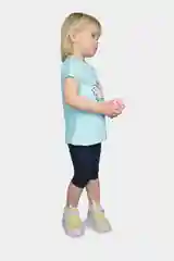 Ледяной комплект детский трикотажный для девочки футболка + бриджи LOVELLA 23024