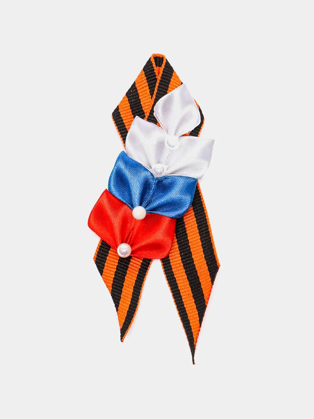 Голубой значок 9 мая Георгиевская лента, брошь 9 мая, 1 шт