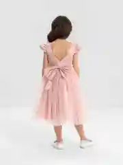 Розовый детское платье атласное, пышное