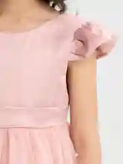 Розовый детское платье атласное, пышное